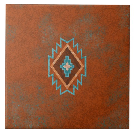 Südwest Canyons Diamond Geometric Muster Fliese (Vorderseite)