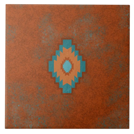 Südwest Canyons Diamond Geometric Muster Fliese (Vorderseite)