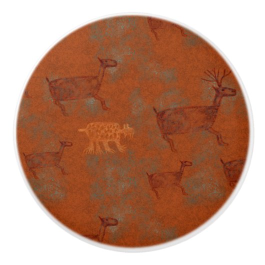 Südwest Canyons Petroglyphs Keramikknauf (Vorderseite)