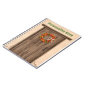 Südwest Chile Kranz an der rustikalen Holztür Notizblock (Linke Seite)