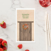 Südwest Chile Kranz an der rustikalen Holztür Serviette (Beispiel)