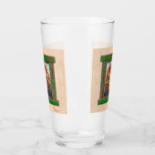 Südwest Chile Kranz auf rustikalem Grün-Holzfenste Glas (Links)