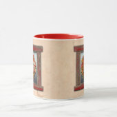 Südwest Chile Kranz auf rustikalem Holzfenster Tasse (Zentrum)