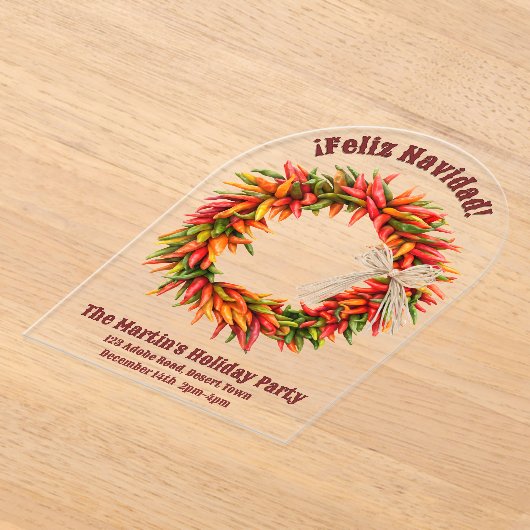 Südwest Chile Kreath Personalisiert Transparent Acryleinladungen (Ablage )