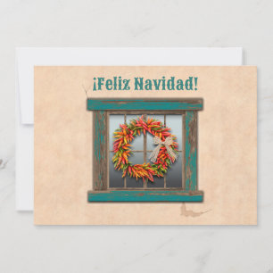 Südwest-Chile-Ristra-Kranz-Flach-Weihnachtskarte Feiertagskarte