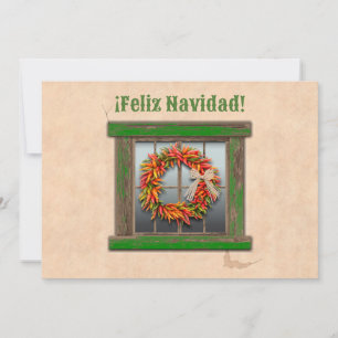 Südwest-Chile-Ristra-Kranz-Flach-Weihnachtskarte Feiertagskarte