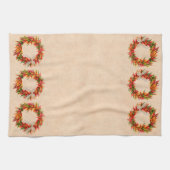 Südwest Chile Ristra Wreath auf Adobe Wall Geschirrtuch (Horizontal)