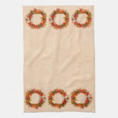 Südwest Chile Ristra Wreath auf Adobe Wall Geschirrtuch (Vertikal)