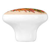 Südwest Chile Ristra Wreath auf Adobe Wall Keramikknauf (Seitenansicht)