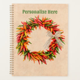 Südwest Chile Ristra Wreath auf Adobe Wall Planer