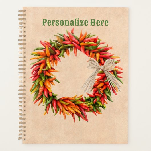 Südwest Chile Ristra Wreath auf Adobe Wall Planer (Vorderseite)