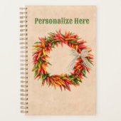 Südwest Chile Ristra Wreath auf Adobe Wall Planer (Vorderseite)