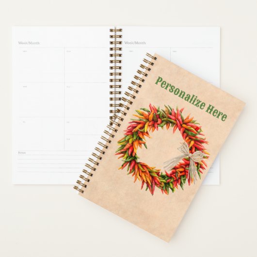 Südwest Chile Ristra Wreath auf Adobe Wall Planer (Anzeige)