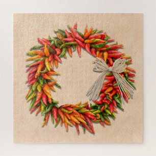 Südwest Chile Ristra Wreath auf Adobe Wall Puzzle