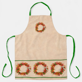 Südwest Chile Ristra Wreath auf Adobe Wall Schürze