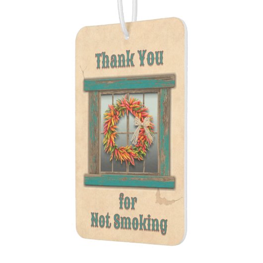 Südwest Chile Ristra Wreath Blue Window Custom Autolufterfrischer (Links)