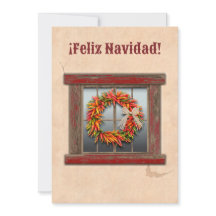 Südwest Chile Ristra Wreath Flat Holiday Card