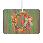 Südwest Chile Ristra Wreath Personalisiert Initial Autolufterfrischer (Rückseite)