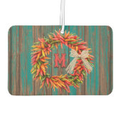 Südwest Chile Ristra Wreath Personalisiert Initial Autolufterfrischer (Rückseite)