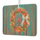 Südwest Chile Ristra Wreath Personalisiert Initial Autolufterfrischer (Links)