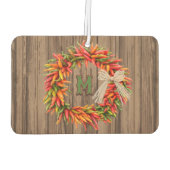 Südwest Chile Ristra Wreath Personalisiert Initial Autolufterfrischer (Rückseite)