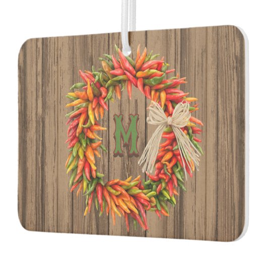 Südwest Chile Ristra Wreath Personalisiert Initial Autolufterfrischer (Links)