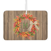 Südwest Chile Ristra Wreath Personalisiert Initial Autolufterfrischer (Vorderseite)