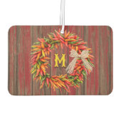 Südwest Chile Ristra Wreath Personalisiert Initial Autolufterfrischer (Rückseite)