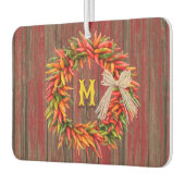 Südwest Chile Ristra Wreath Personalisiert Initial Autolufterfrischer (Links)