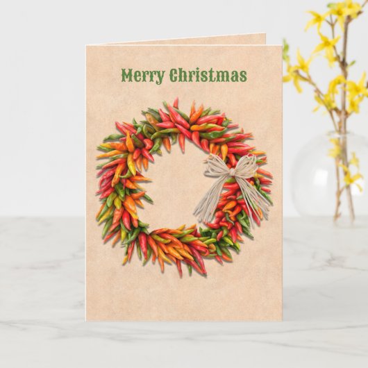 Südwest-Chile Ristra Wreath Weihnachten Karte (Gelbe Blume)