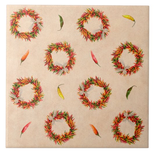 Südwest Chile Ristra Wreaths Fliese (Vorderseite)
