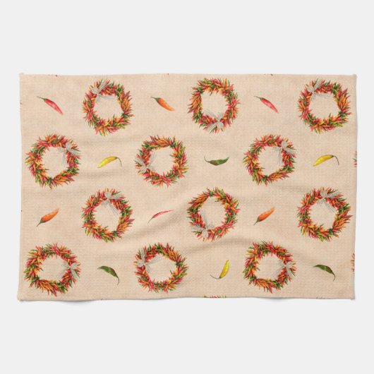 Südwest Chile Ristra Wreaths Geschirrtuch (Horizontal)