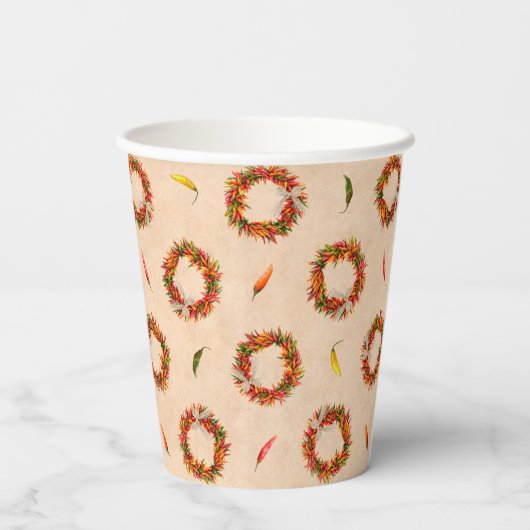 Südwest Chile Ristra Wreaths Pappbecher (Rückseite)