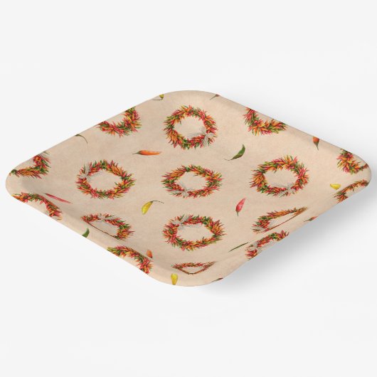 Südwest Chile Ristra Wreaths Pappteller (Gewinkelt)