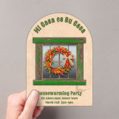 Südwest Chile Wreath Green Window Personalisiert Acryleinladungen (Insitu (Handheld))