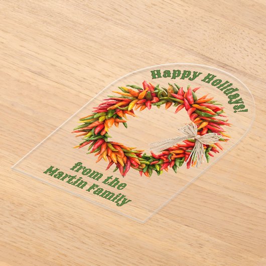 Südwest Chile Wreath Personalisiert Grußkarte Acryleinladungen (Ablage )