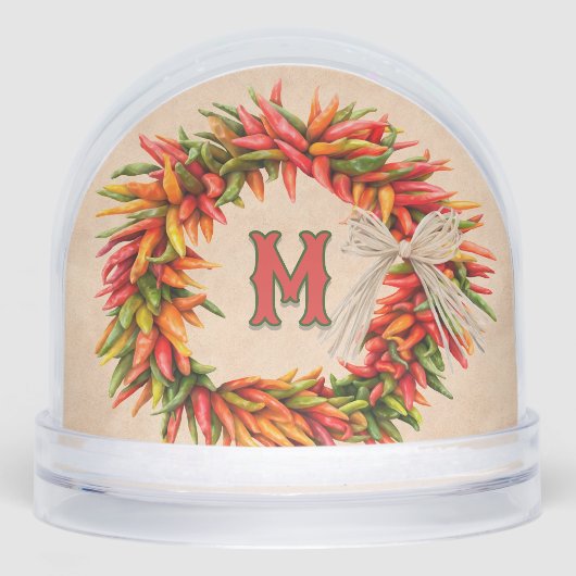 Südwest-Chile Wreath Personalisiert Schneekugeln (Vorderseite)