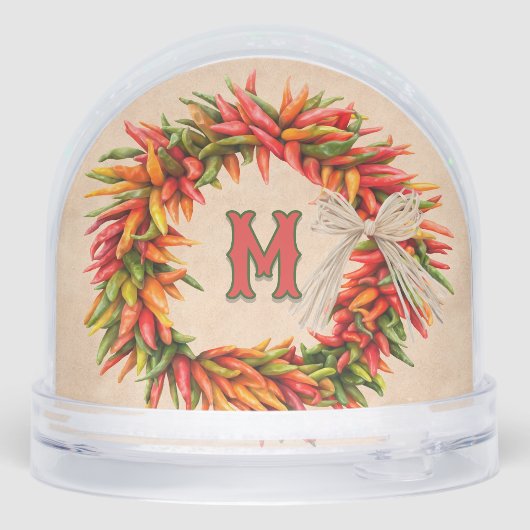 Südwest-Chile Wreath Personalisiert Schneekugeln (Rückseite)
