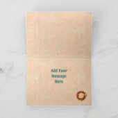 Südwest Chile Wreath Rustic Blue Window Holiday Karte (Innenseite)