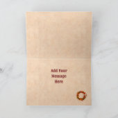 Südwest Chile Wreath Rustic Red Window Weihnachten Karte (Innenseite)