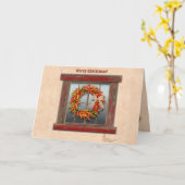 Südwest Chile Wreath Rustic Red Window Weihnachten Karte (Gelbe Blume)