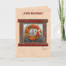 Südwest Chile Wreath Rustica Red Window Karte