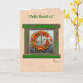 Südwest Chile Wreath Rustikal Green Window Holiday Karte (Gelbe Blume)