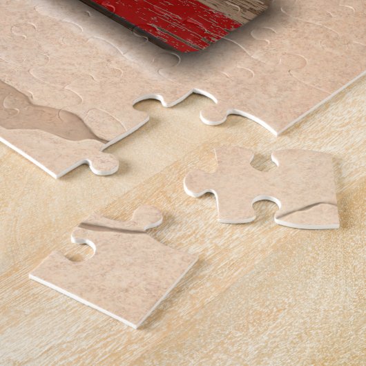 Südwest Chile Wreath Weathered Red Wood Window Puzzle (Seite)