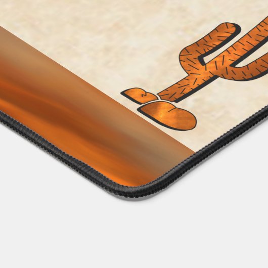 Südwest Copper Kokopelli and Cactus Schreibtischunterlage (Ecke)