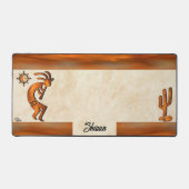 Südwest Copper Kokopelli and Cactus Schreibtischunterlage (Vorderseite)