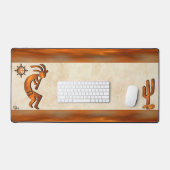 Südwest Copper Kokopelli and Cactus Schreibtischunterlage (Tastatur & Maus)