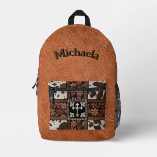 Südwest-Cross-Print-Cut-Sew-Tasche Bedruckter Rucksack