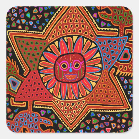 Südwest Del Sol Quadratischer Aufkleber (Vorderseite)