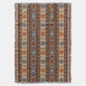 Südwest Design Adobe Gray Brown Tribal Muster Decke (Vorderseite Vertikal)
